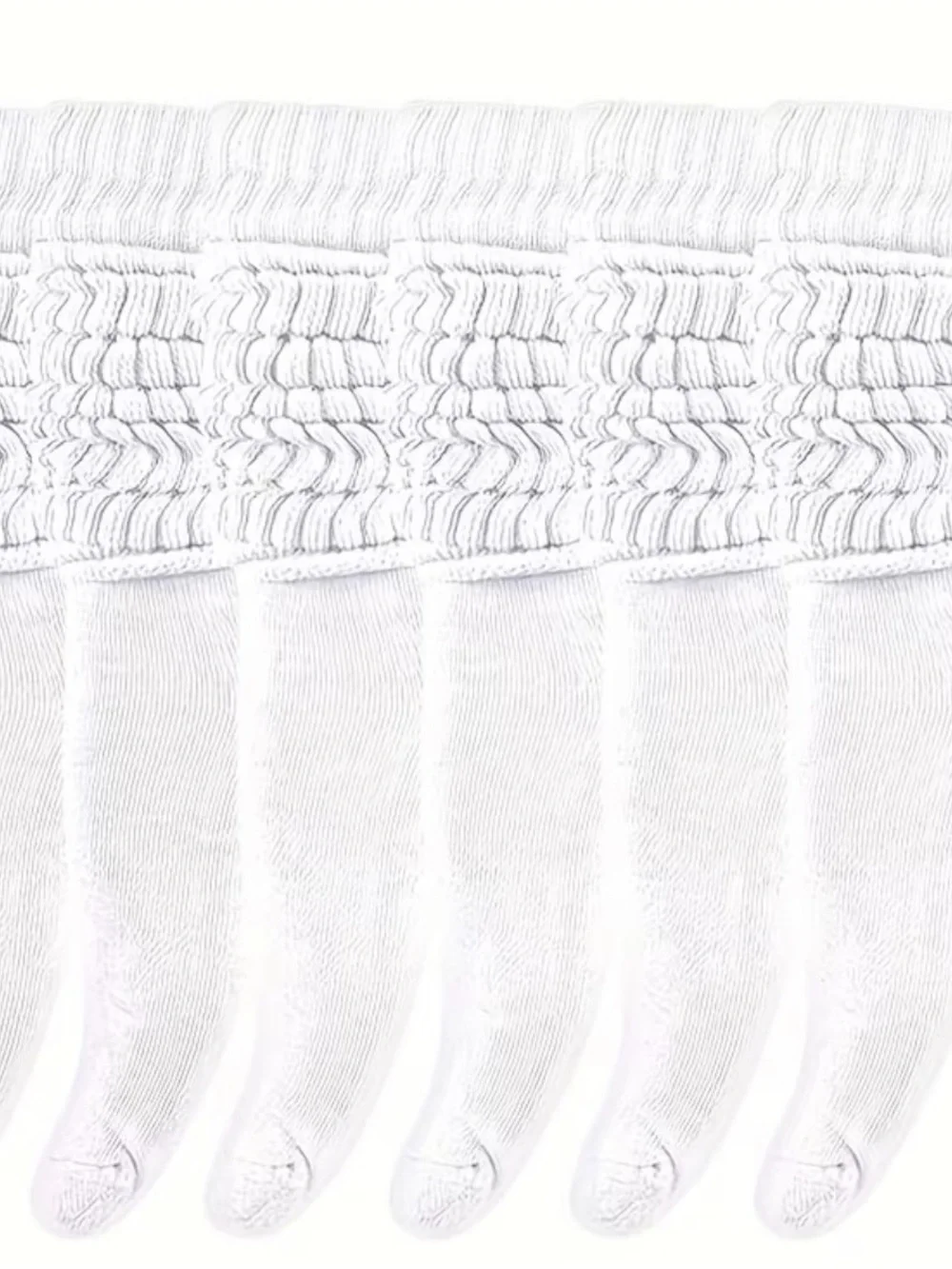 Classic Women's White Ribbed Crew Socks - Pack of Multiples